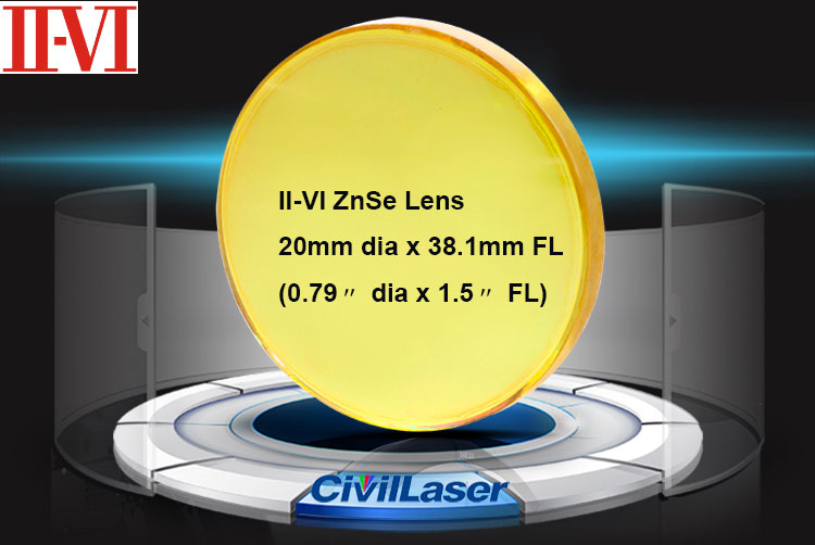 [IIVI] 20mm dia x 38.1mm ZnSe Lens ليزر ثاني أكسيد الكربون lens Laser Focus Lens